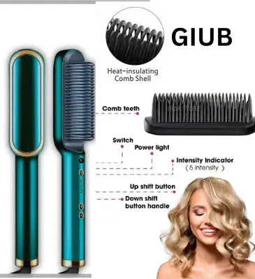 Prime Electric Hair Straightening Comb Velvet Prime