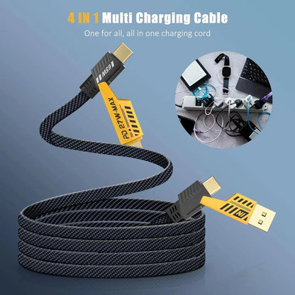 4-in-1 65W Fast Charging Cable – High-Quality Cable for iPhone, Android & Type-C Pak Technivo