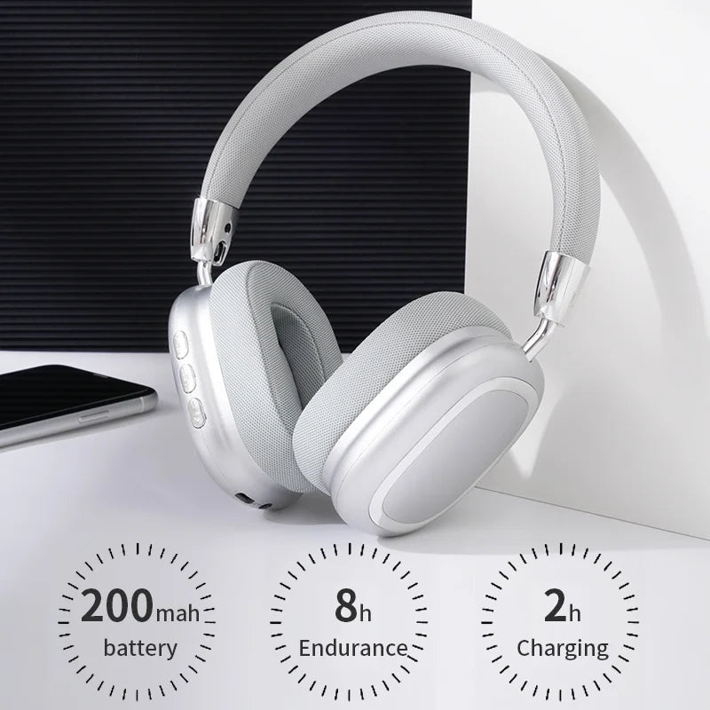 P9 Wireless Headphones – Deep Bass, Bluetooth 5.0, Built-in Mic