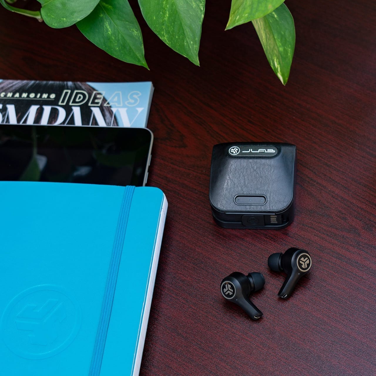 JLab Epic Air ANC True Wireless Earbuds Gen 2 – 48+ Hrs Playtime, Hybrid ANC, Wear Sensors, IP55, Wireless Charging