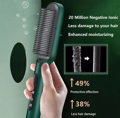 Prime Electric Hair Straightening Comb Velvet Prime