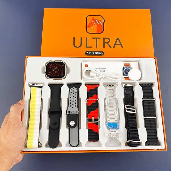 7-in-1 Ultra 2 Smart Watch with 7 Straps – Multi-Function Smartwatch for Boys & Girls | Gift Ready